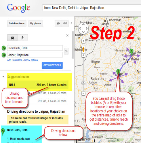 India Travel Distances Between Cities Calculator